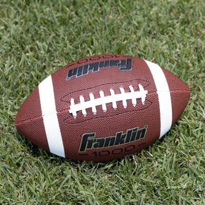 FRANKLIN<sup>&reg;</sup> Football-Perfect for backyard fun or tailgating at the game, this football is made of Grip Rite tacky touch, deep pebble simulated leather and double tuck laces for superior control. This precision stitched football measures 11&quot; x 6&quot; and is ideal for all conditions of play.